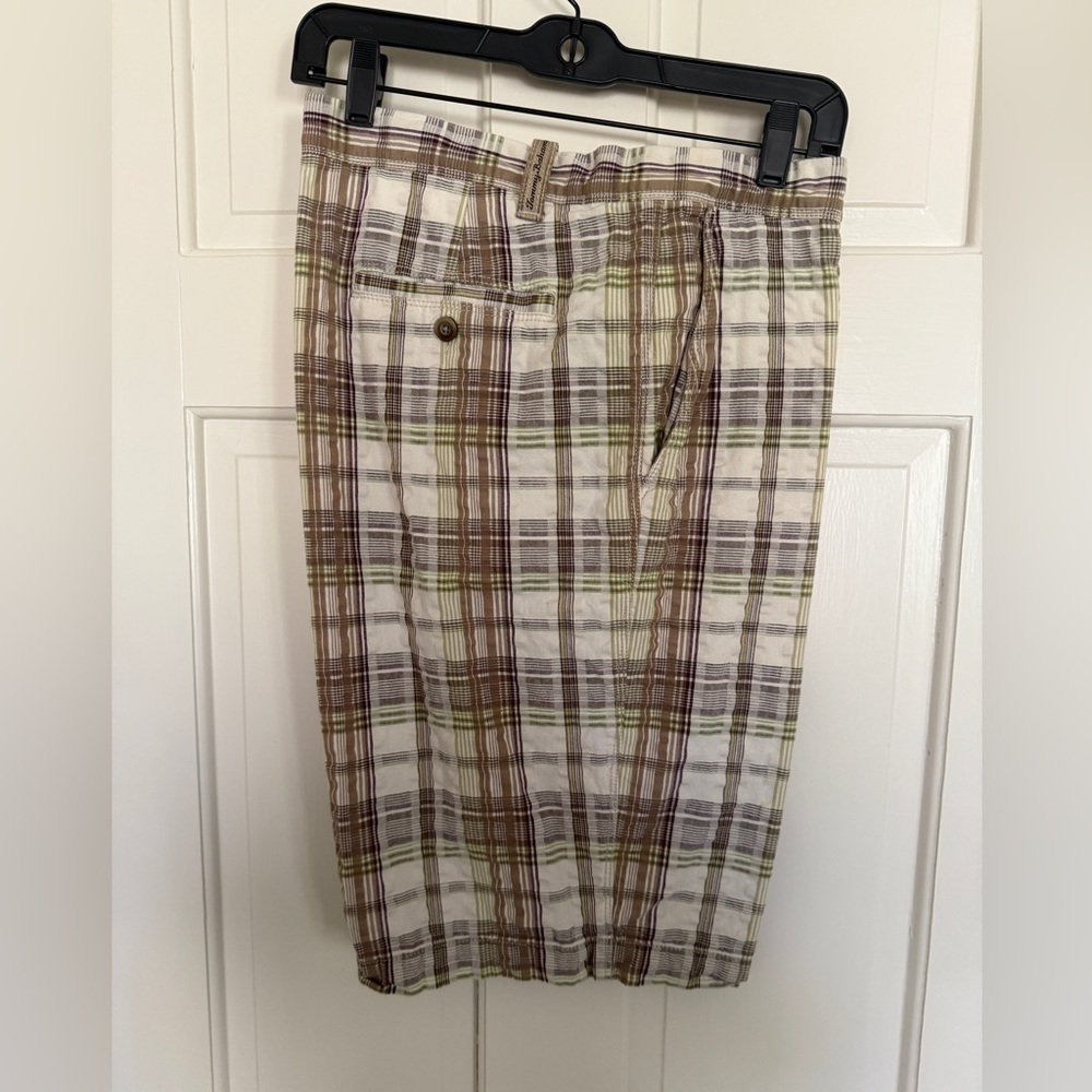 Tommy Bahama Men’s Plaid cotton Shorts, Size 36
